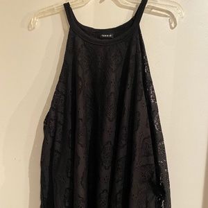 Torrid Black Halter Top Lace Top in Size 2